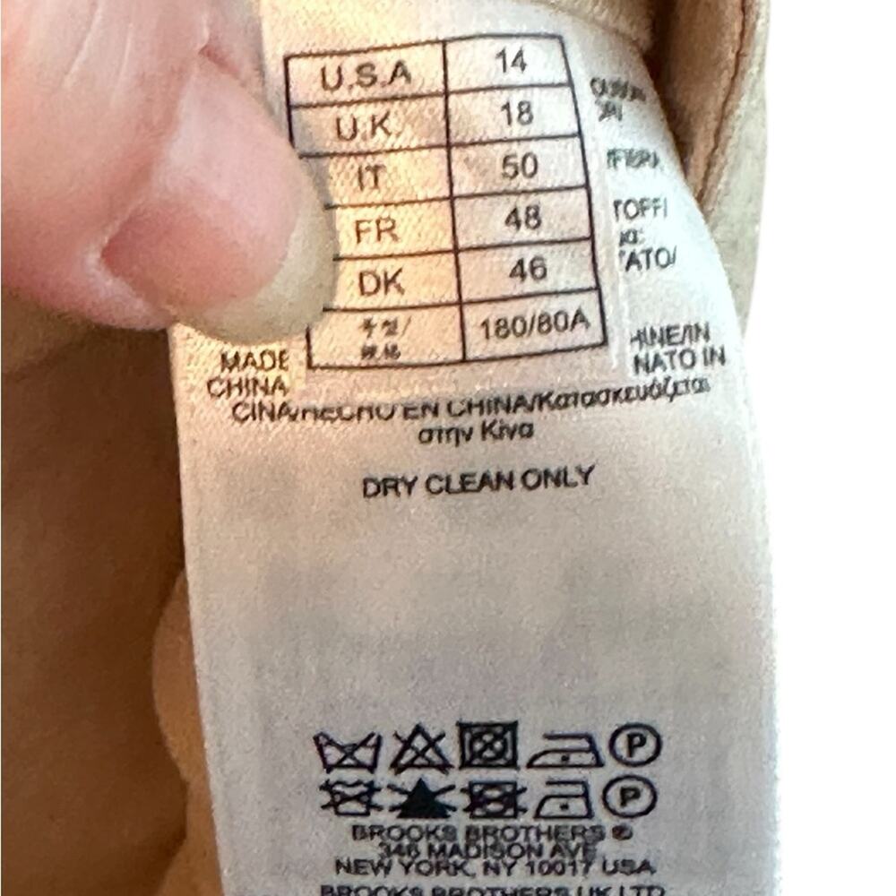 Brooks Brothers Beige Caroline Fit Wide leg Linen Pants EUC - Picture 9 of 12